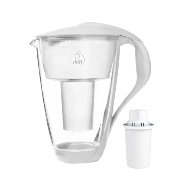 Stakleni bokal sa filterom za vodu Dafi Crystal LED 2,0L beli