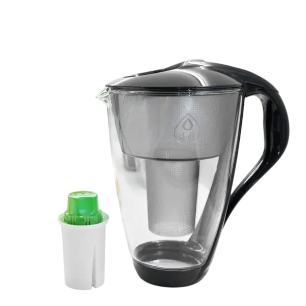 Stakleni bokal sa filterom za vodu Dafi Crystal LED 2,0L crni