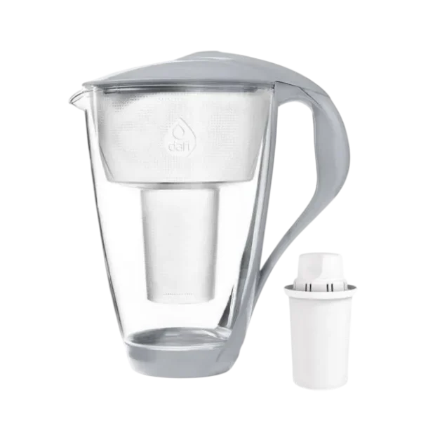 Stakleni bokal sa filterom za vodu Dafi Crystal LED 2,0L sivi